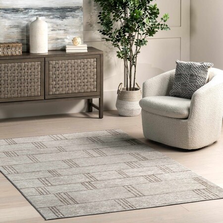 Nuloom Yadira Geometric Machine Washable Area Rug 5ft 3in x 8ft KFZM06A-508